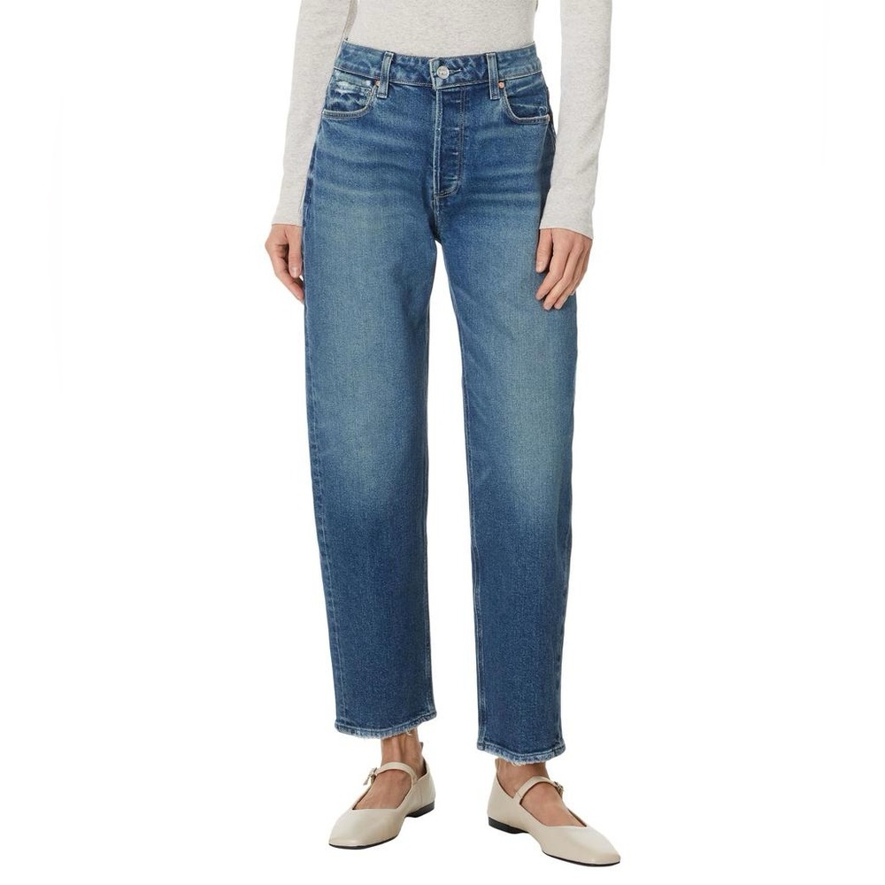 NWT PAIGE Alexis Covered Button Fly High Rise Jeans Lovejoy Distressed | Size 26